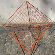 Orange lattice armchair