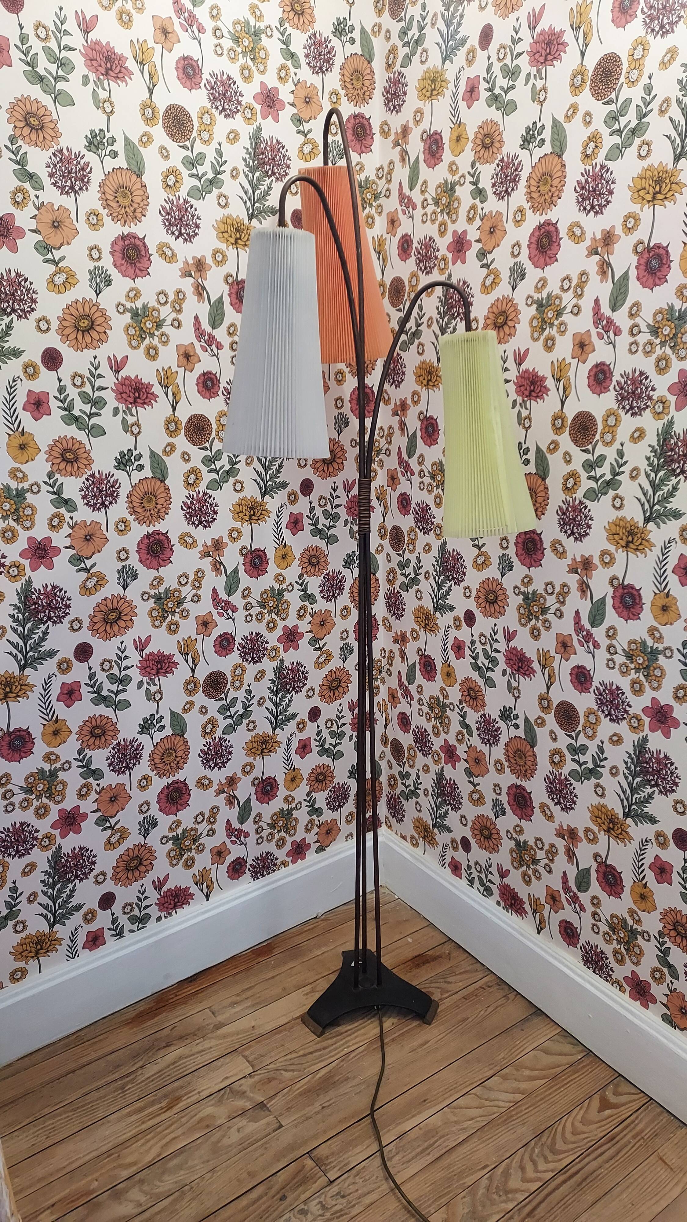 Vintage 1950s floor lamp by Cossack Brothers Germany