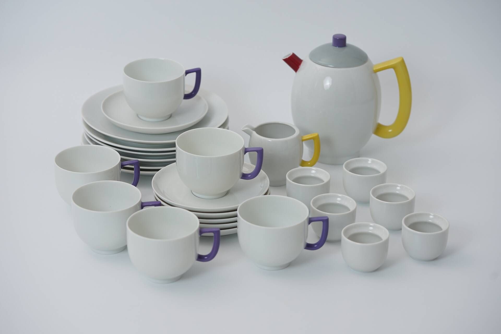 Postmodern Coffee Set for 6 City Modern Art by Lutz Rabold for Arzberg