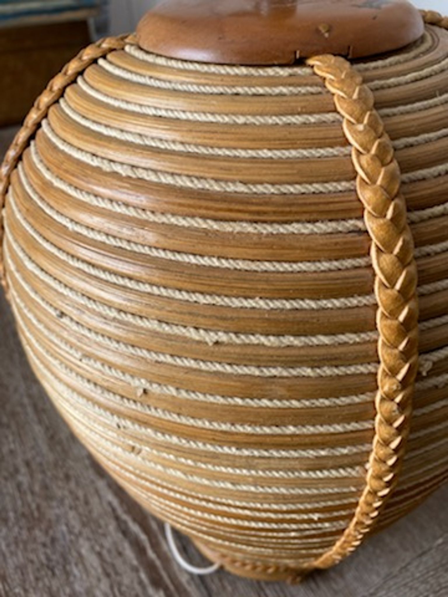 Lampe bambou 1980