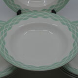 8 assiettes creuses terre de fer Digoin