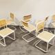Set of 8 vintage Marcel Breuer Cesca chairs, made in italy, 1970s