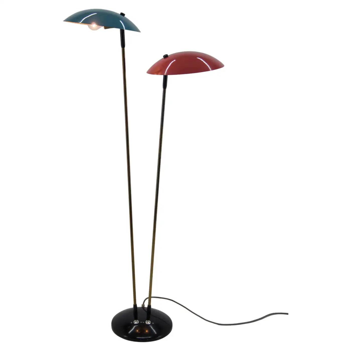 Lampe de sol mid-century par Drukov, années 1960.
