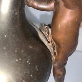Pair of bronze pitcher vases