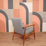 Fauteuil en laine grise, 1960
