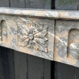 Louis XVI Fireplace In Gray Ardennes Marble, 18th Century