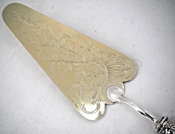 Christofle modèle Rubans, Clochettes très belle pelle à tartes, gâteaux, gravée.