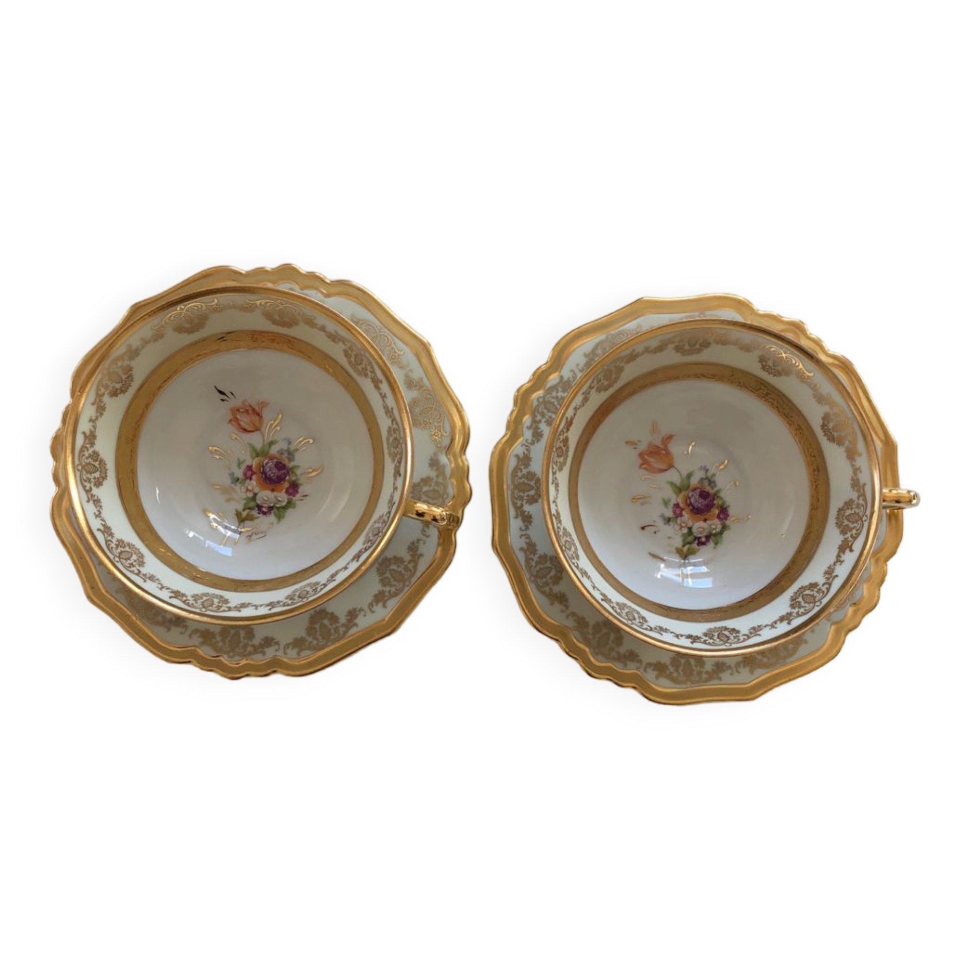 Duo of lunch cups Limoges France