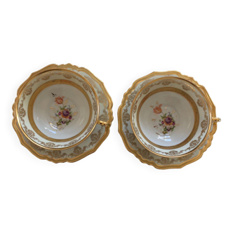 Duo of lunch cups Limoges France