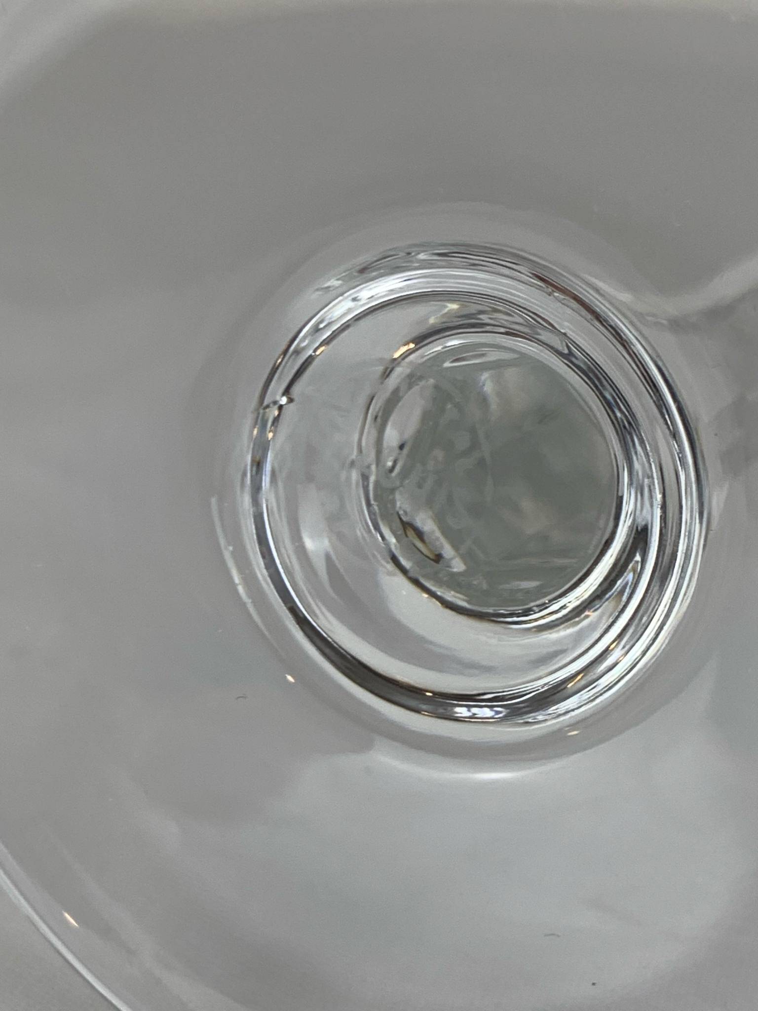 2 large stemmed glasses, Chantilly model by Saint Louis, crystal