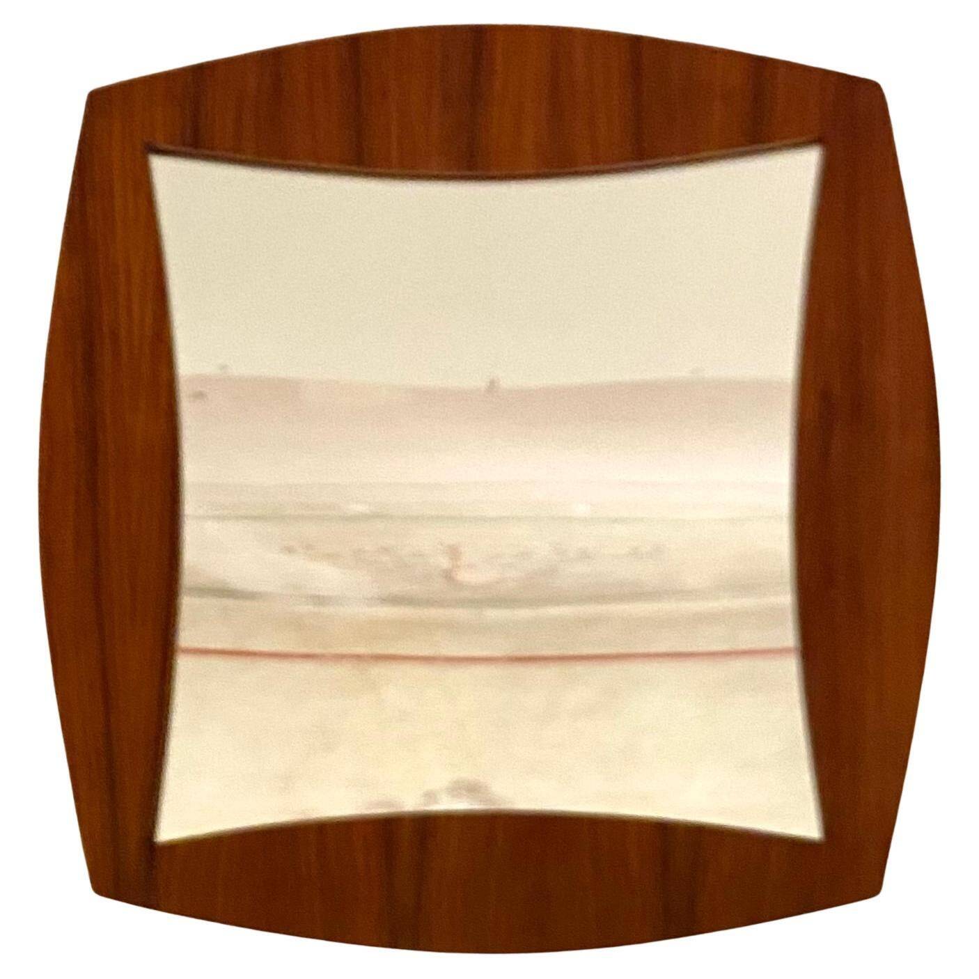 Midcentury Modern Rosewood Square Mirror, Campo & Graffi Italy, 1960