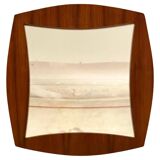 Miroir carré en palissandre par Campo & Graffi, Italie 1960