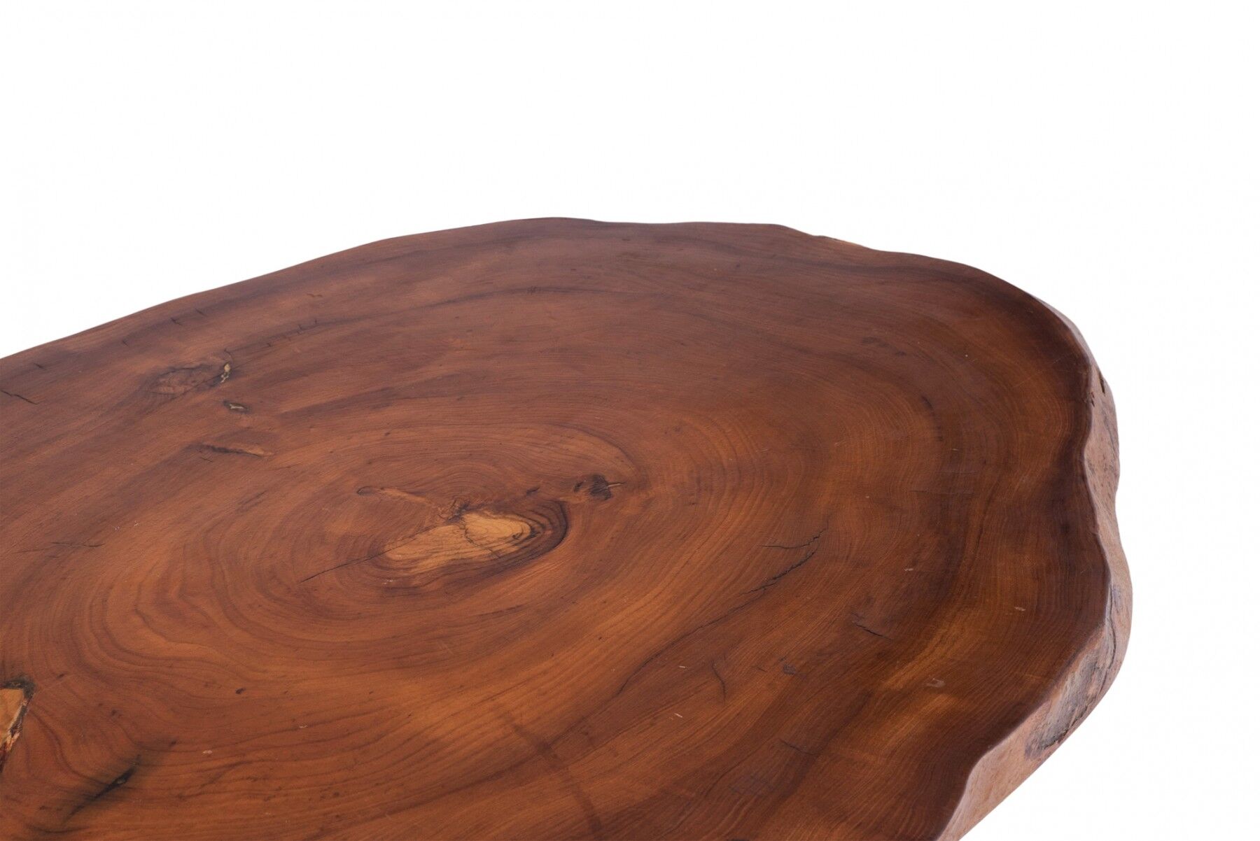 1960s American red wood wabi wabi style dining table