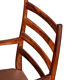 Pair of danish rosewood and leather armchairs