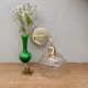 Vintage bubbled glass globe wall light
