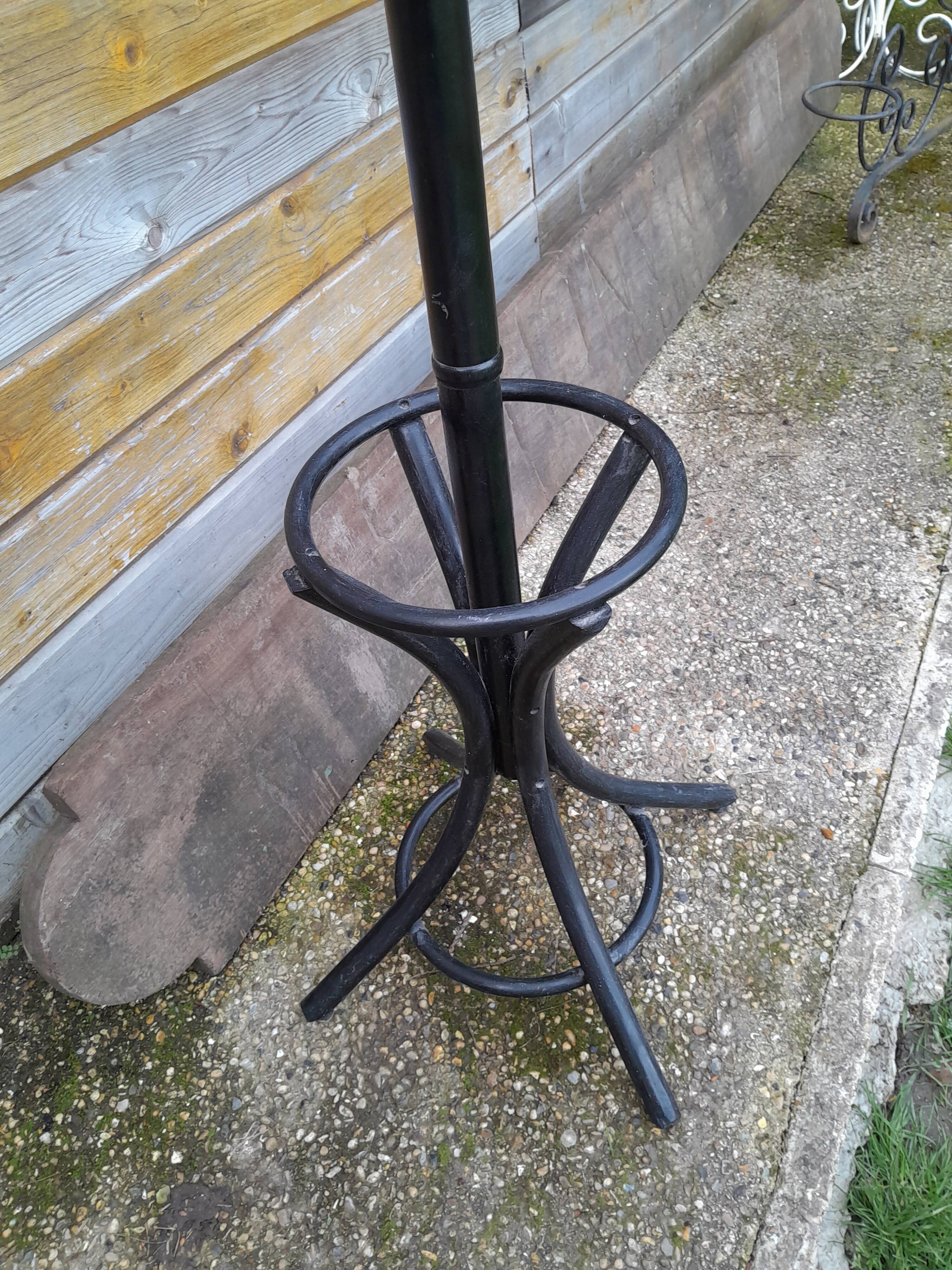 Vintage parrot coat rack in old wood