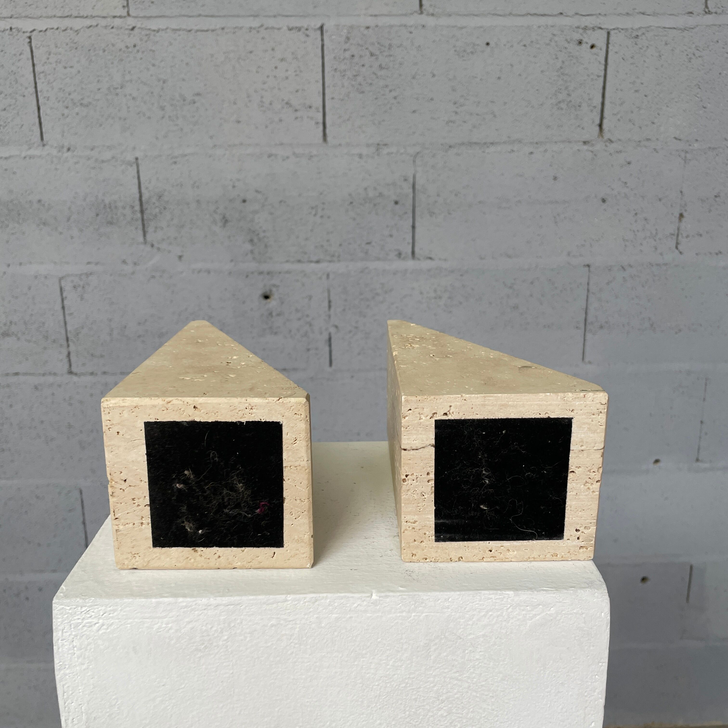 Travertine bookends