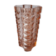 Pink glass vase waist