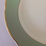 Plat creux Villeroy & Boch Mettlach céladon et or