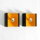 Pair of 60s Space Age metal wall lamps by Klaus Hempel for Kaiser Leuchten