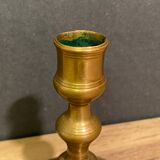 Bougeoir en bronze laiton d'époque XVIIIe