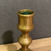 Eighteenth-century brass bronze candle holder