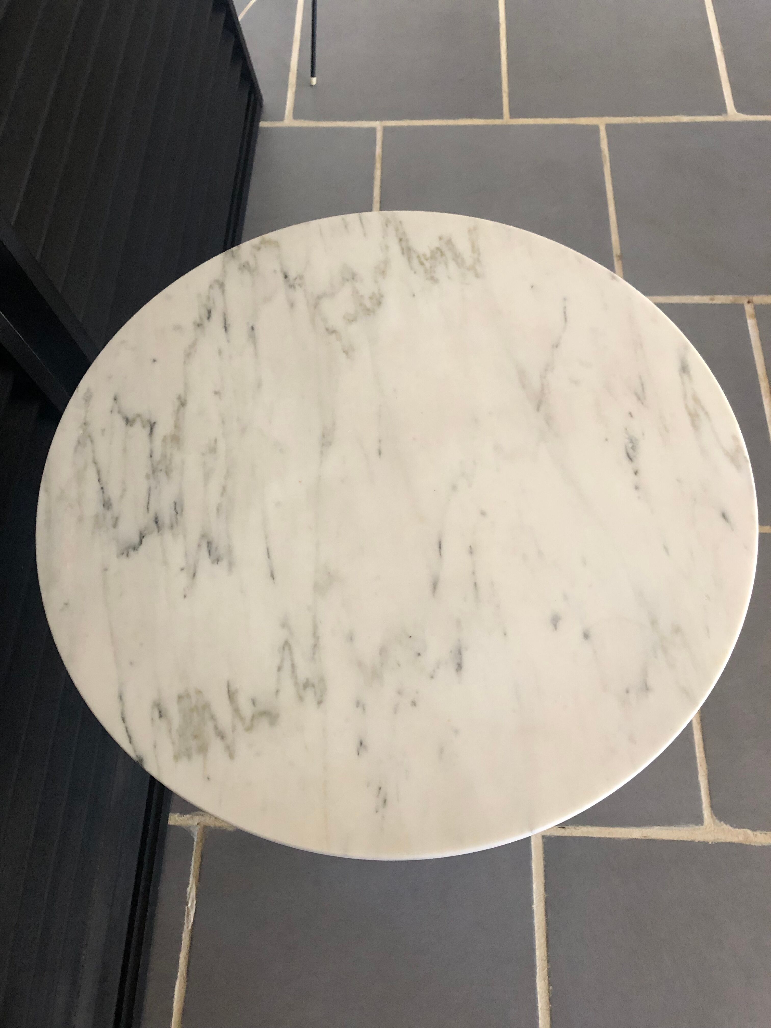 Vintage marble tray side table