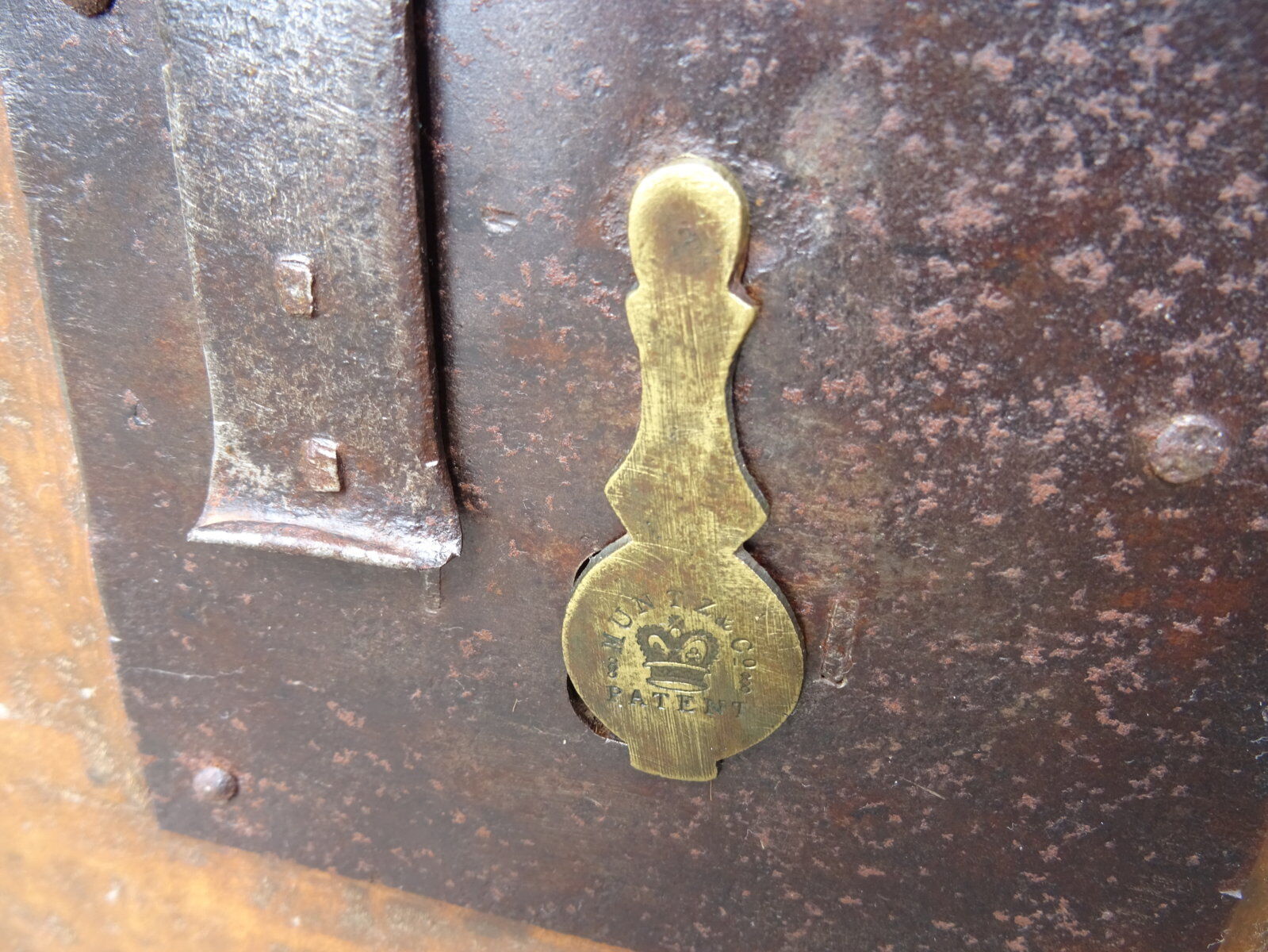 19th-century leather trunk