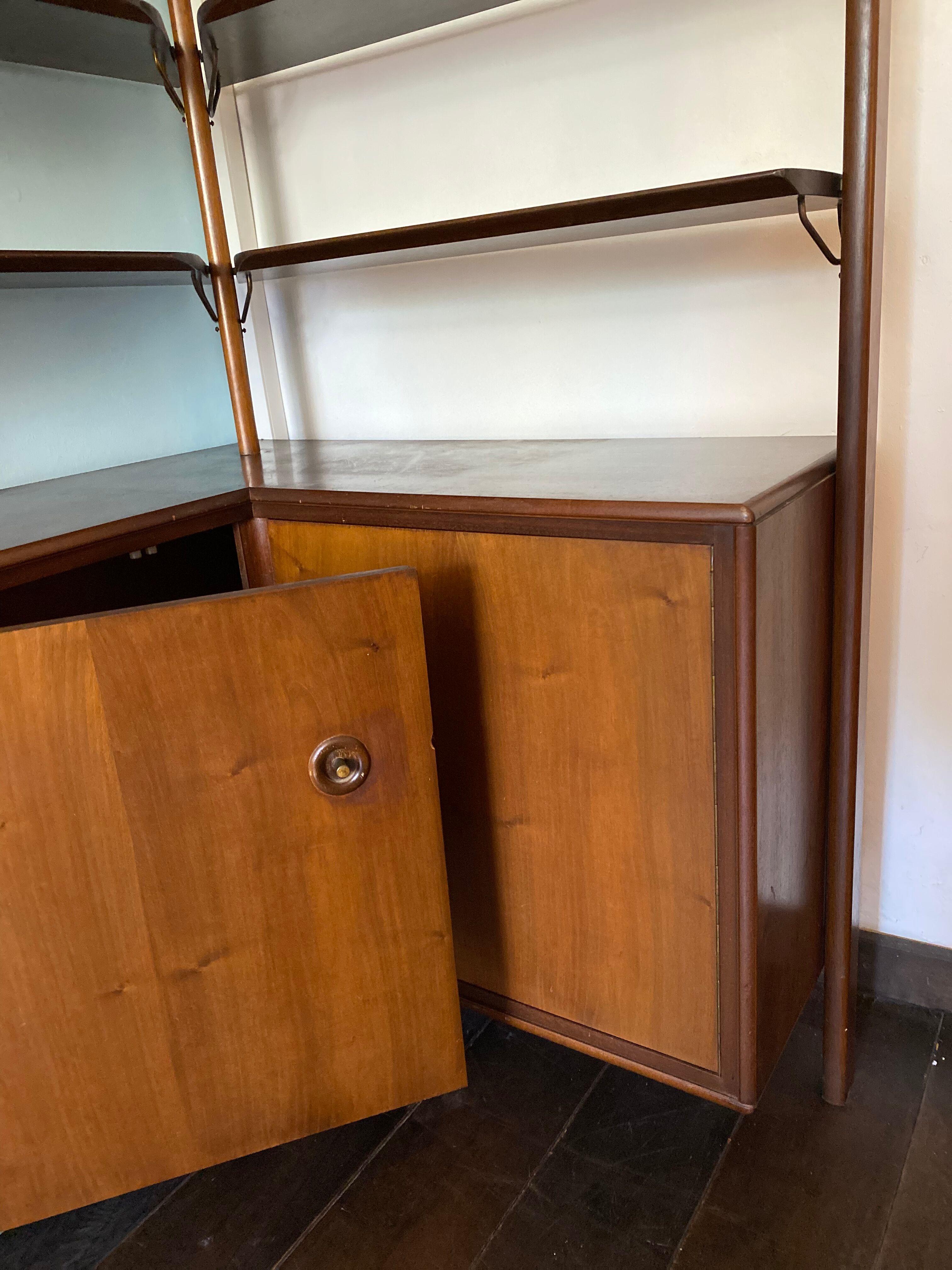 Mid century modern dutch corner wall unit