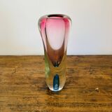 Vase en verre sommerso de Murano, années 1960, dans le style de Flavio Poli