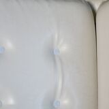 Armchair "Space Age"". Steel and imitation leather. Swivel. France, 70s