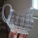 Faceted antique glass pitcher