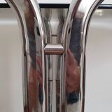 Chrome serving trolley with 70s design