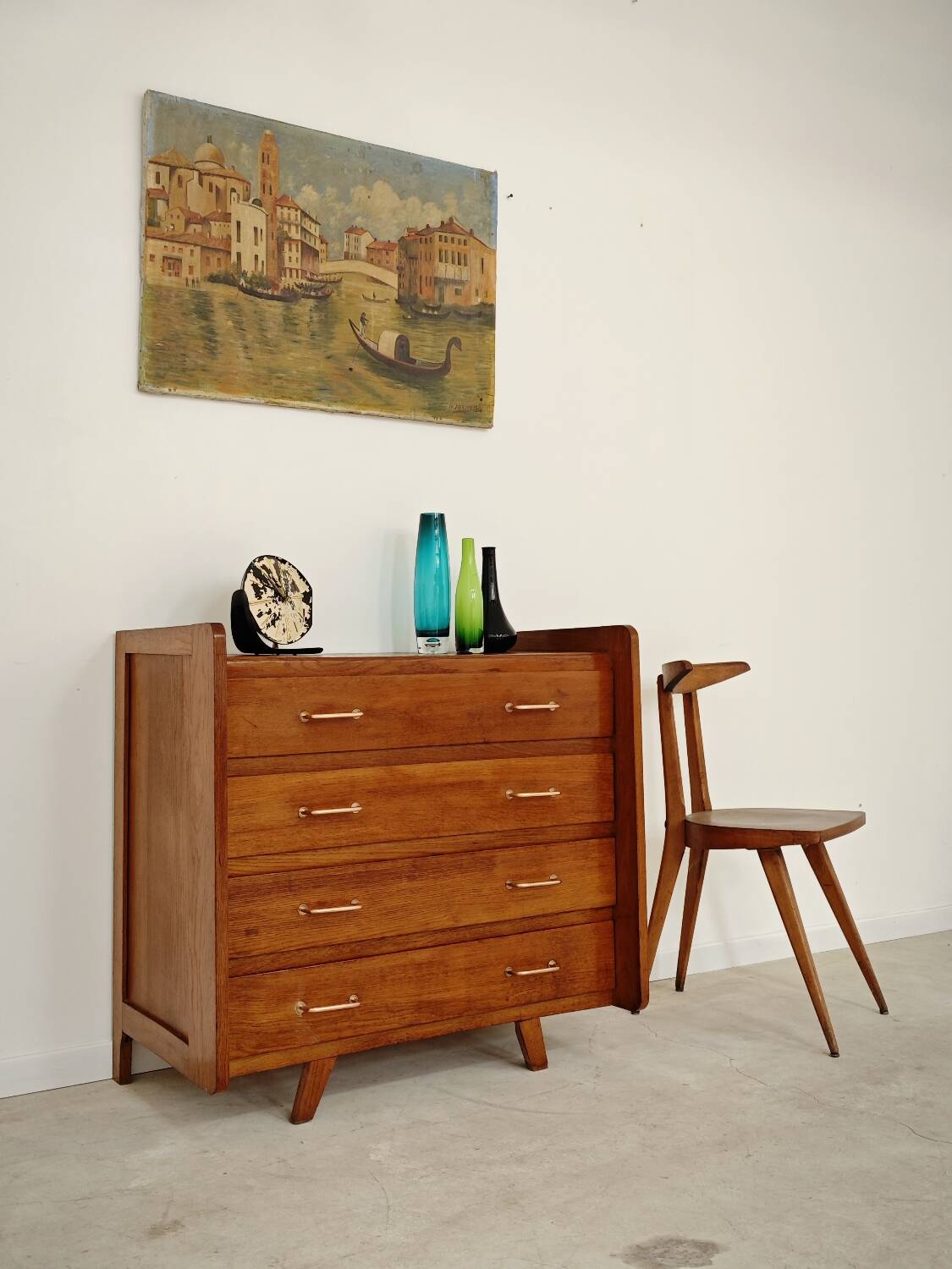 Commode vintage 4 tiroirs 1960