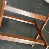 Vintage scandinavian style round teak sidetable