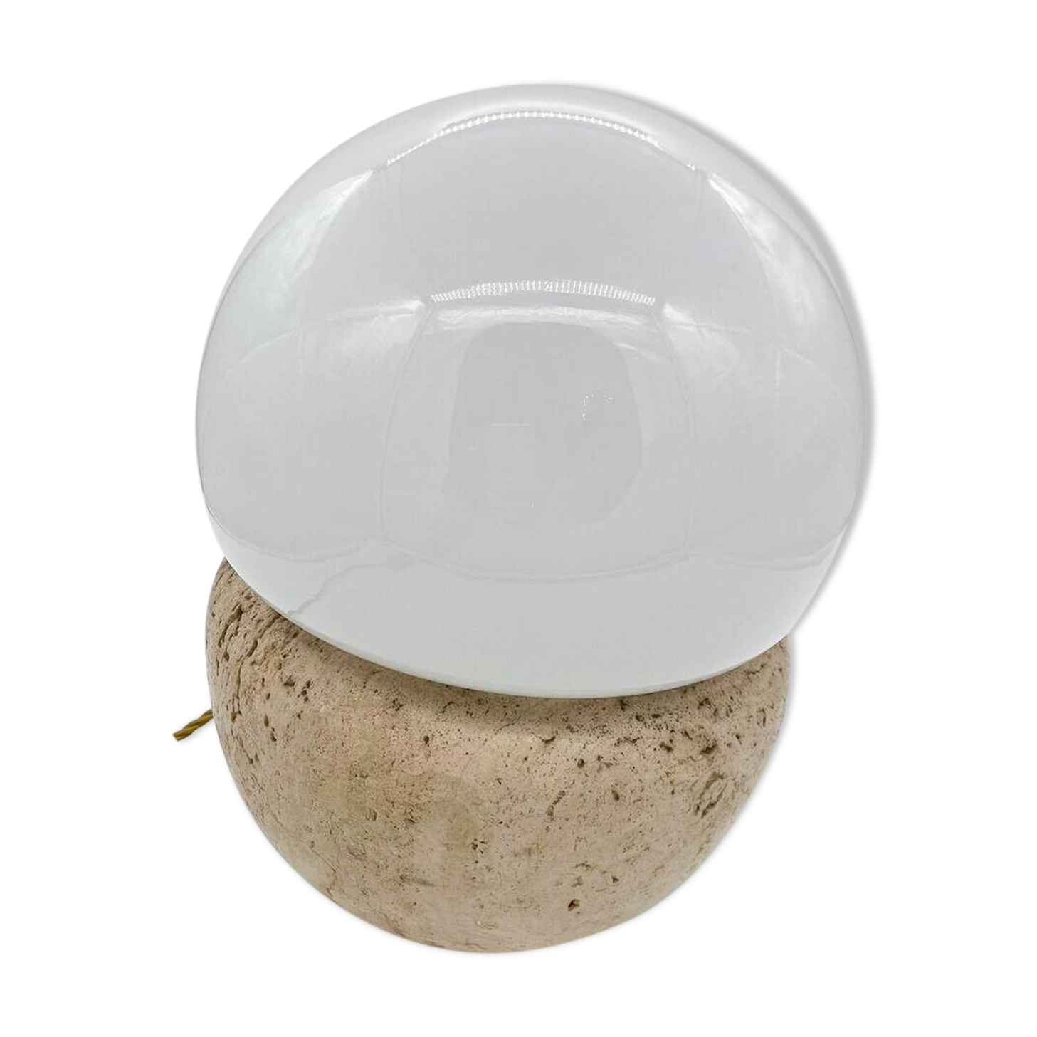 Mid-Century Modern Italian Travertine Desk Lamp, 1970s