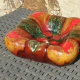 Ashtray ceramic glazed Vallauris way 60s/70s