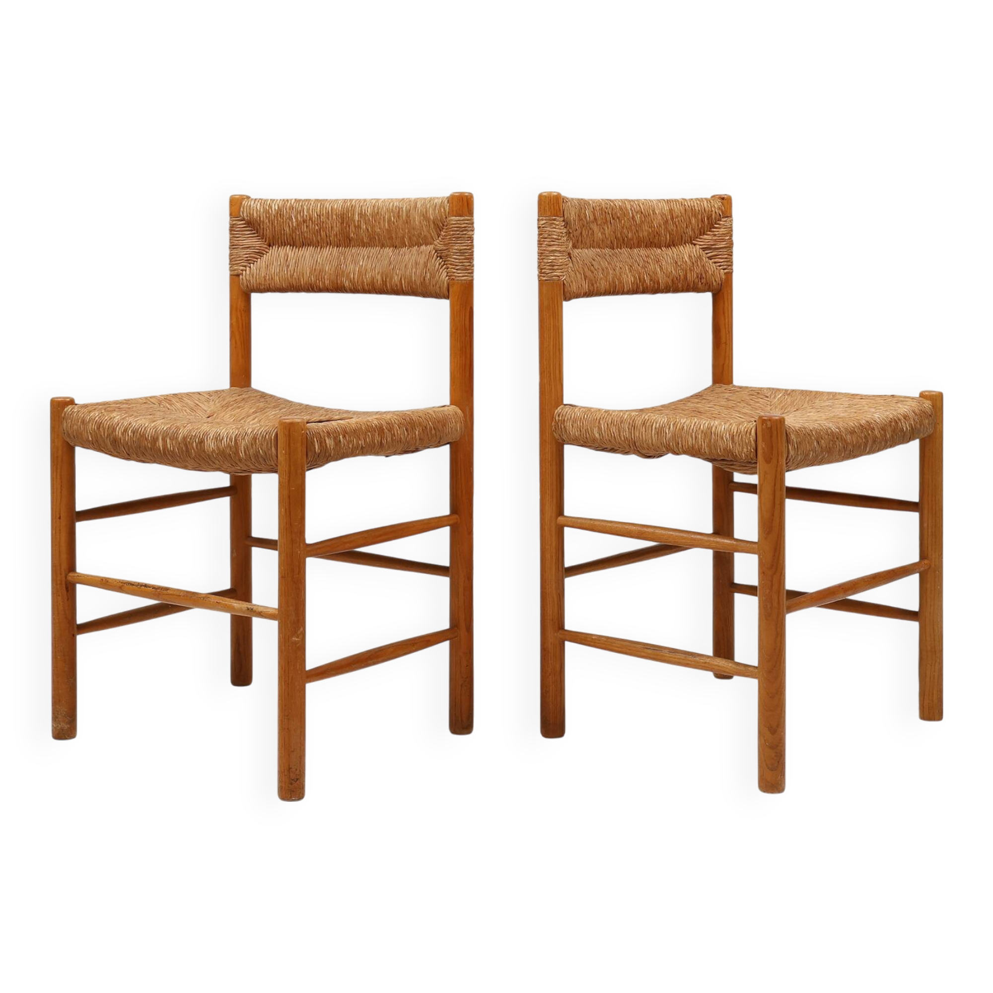 Pair Dordogne Straw Chair by Robert Sentou  1960s