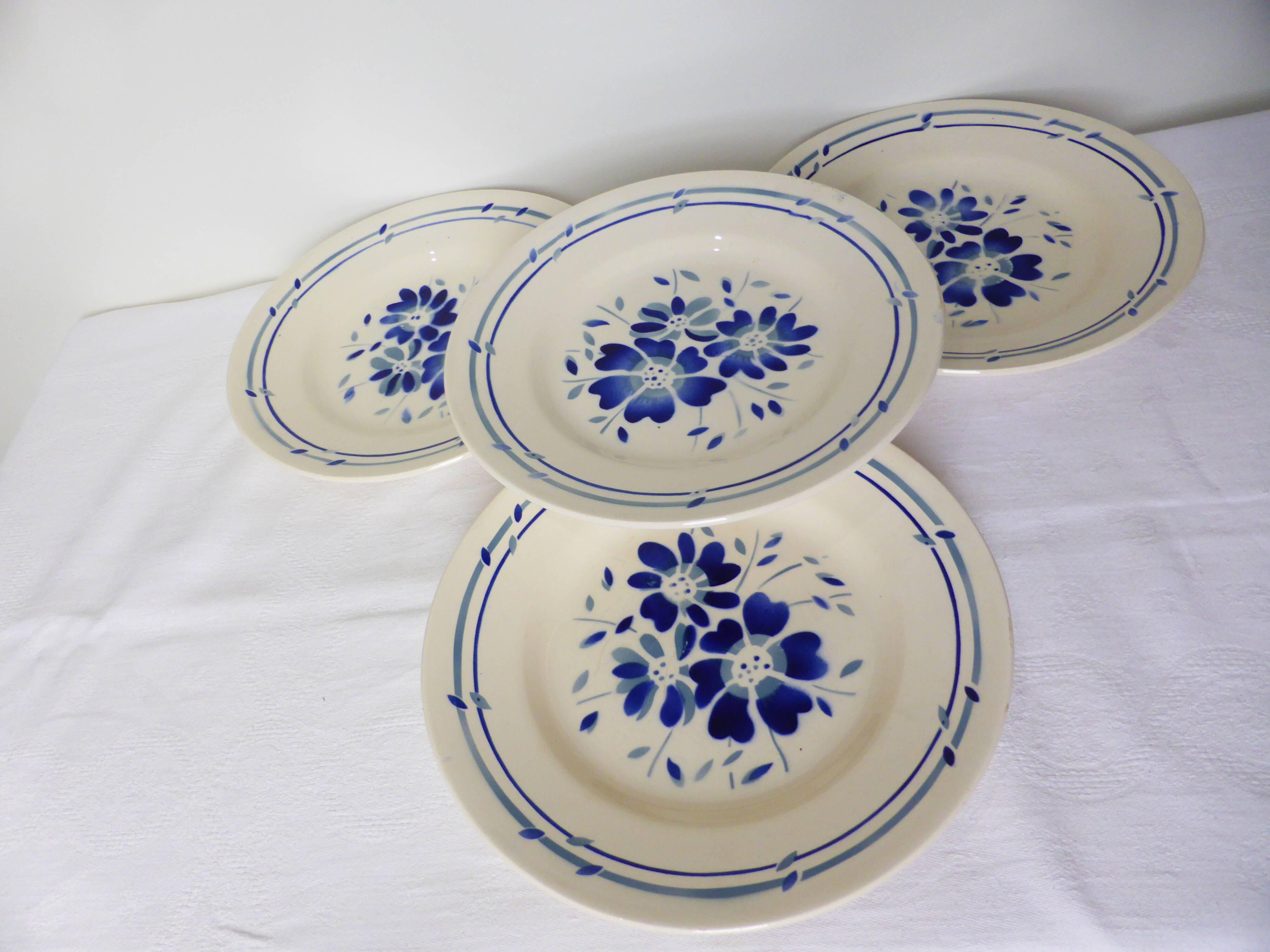 4 assiettes dessert vintage de Longchamp modèle Cholet (2103119)