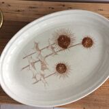 Lot 6 assiettes grès chardon Sarreguemines