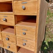 meuble de métier en bois, meuble à tiroirs