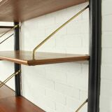 Teak Modular Wall System by Louis van Teeffelen for WéBé, 1955