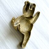 Towel rack - metal bear coat rack.