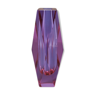 1960s Astonishing Rare Pink Vase By Flavio Poli for Seguso. Made in Italy
