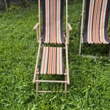 Set of 4 vintage deck chairs