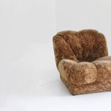 Vintage italian armchair velvet 1970s