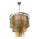 Lustre en verre multicolore contemporain Tronchi Murano, lot de 2 ou une paire de lustres