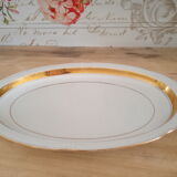 Oval porcelain dish Bavaria beige golden led