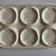 Gien earthenware white slip dish 1970