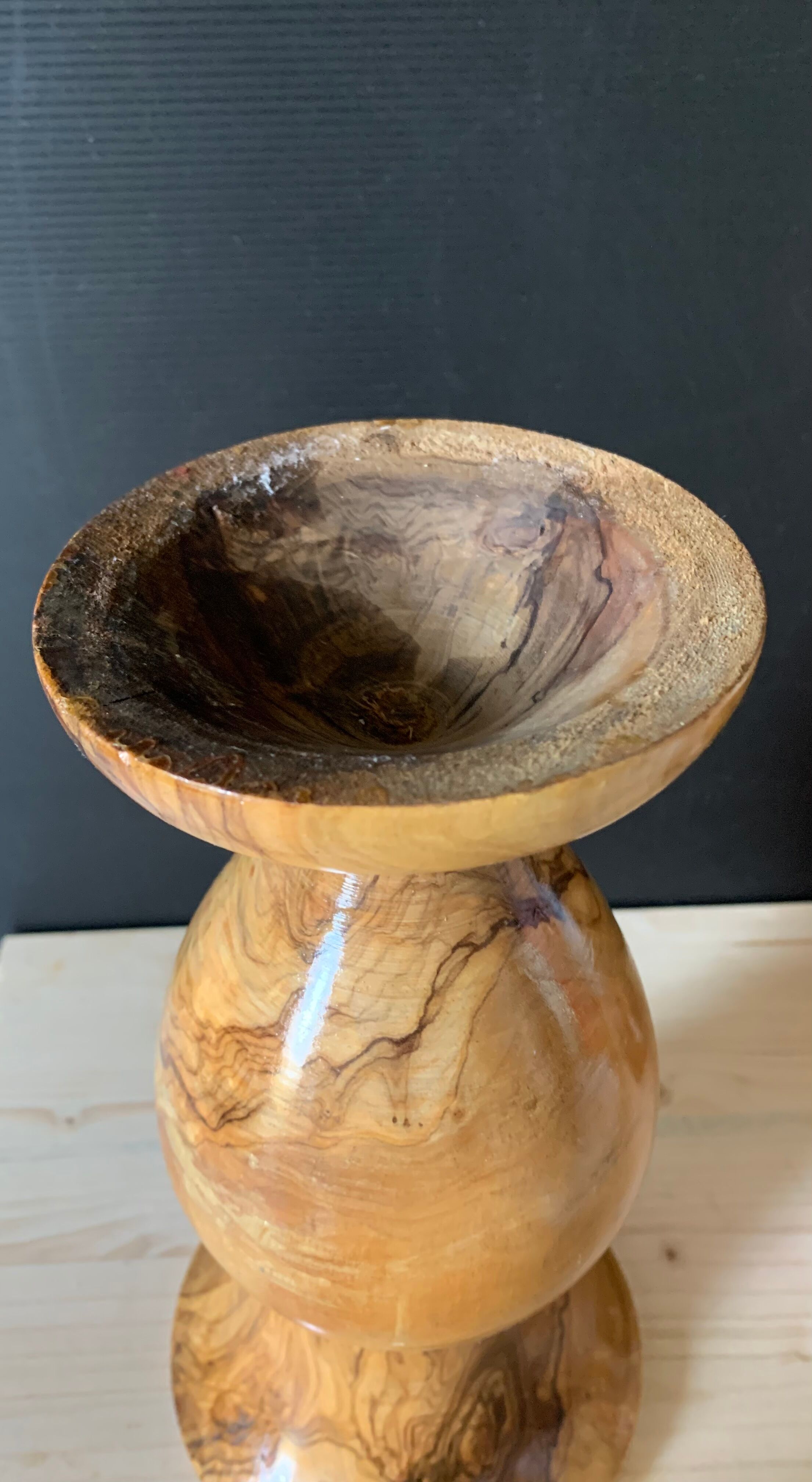Wooden vase